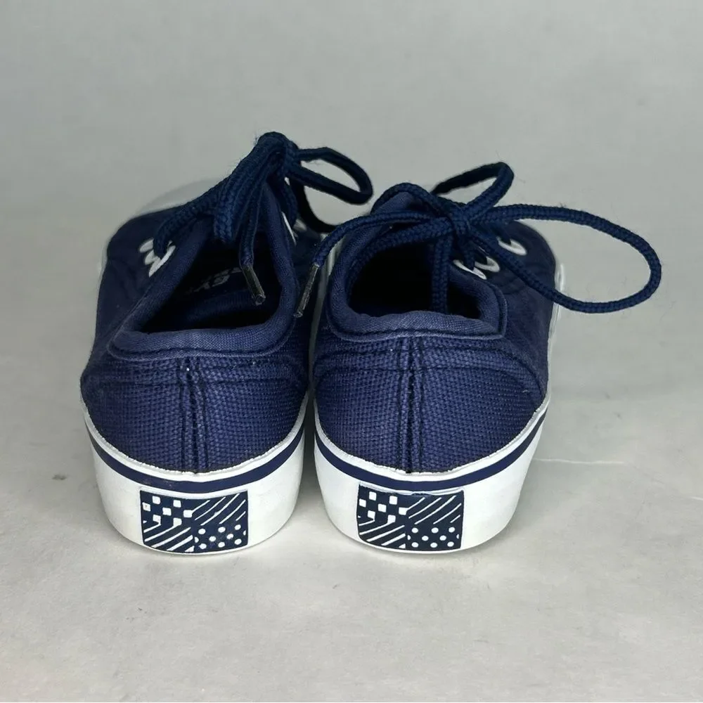 Gymsports Gymboree Slip On Sneaker Blue White Lace Up Size 5 Kids